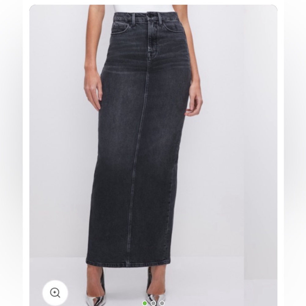 BLACK DEMIN SKIRT